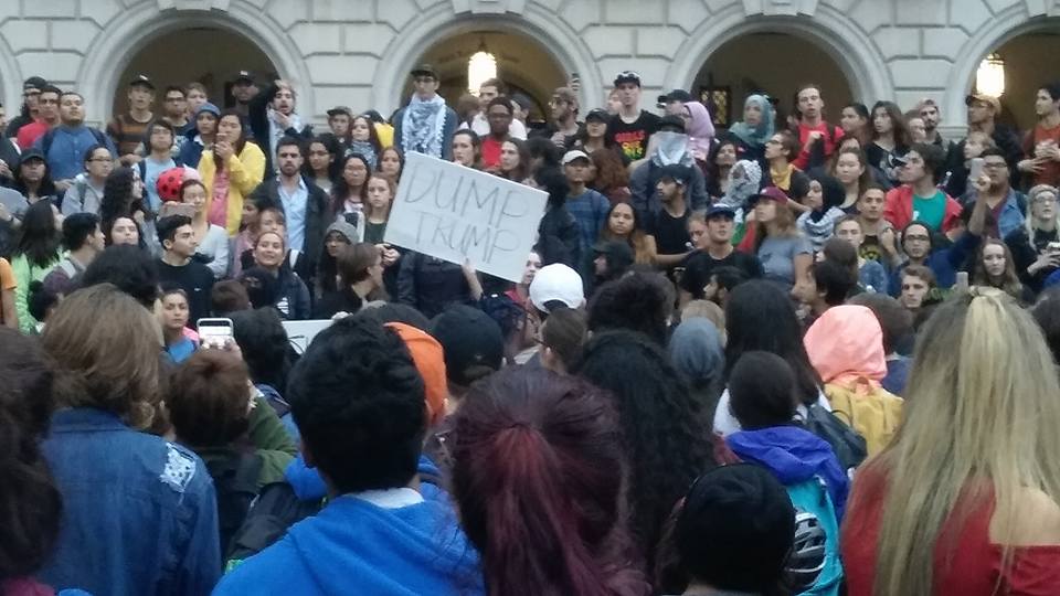 Hundreds Of UT Austin Students Protest Trump